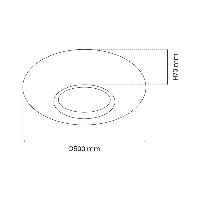 Plafonnier à intensité variable TOKYO LED/48W/230V 3000-6000K + Télécommande