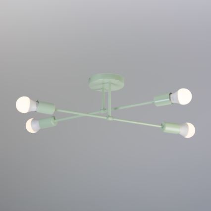 Plafonnier à montage en surface CAMBRIDGE 4x E27, 15 W / 230 V, vert