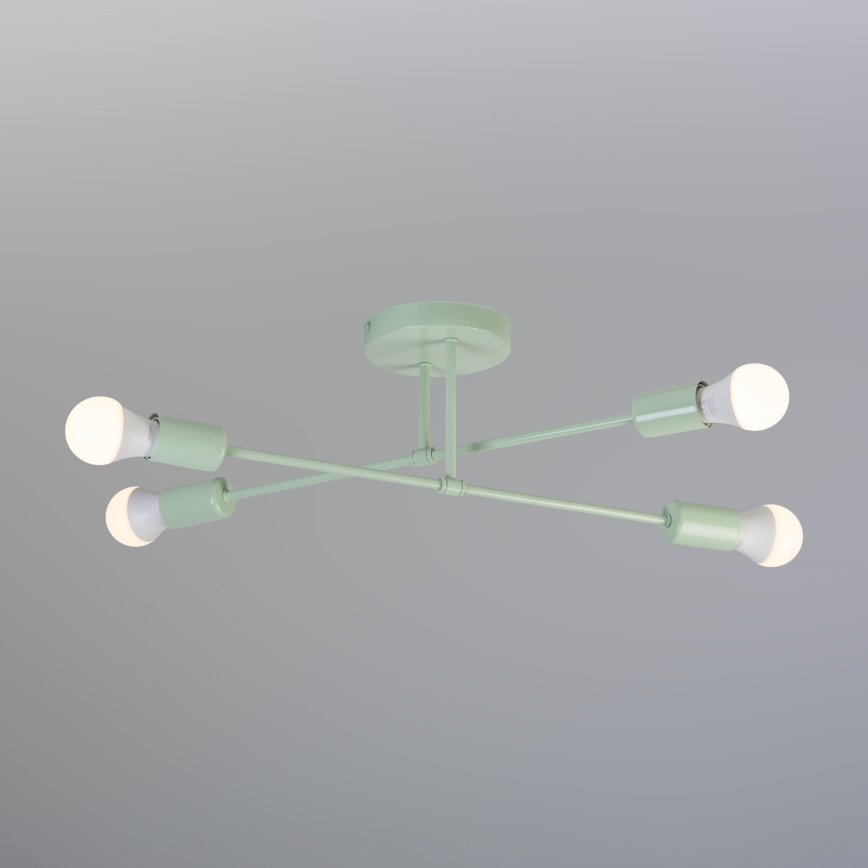 Plafonnier à montage en surface CAMBRIDGE 4x E27, 15 W / 230 V, vert