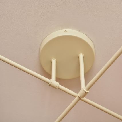 Plafonnier à montage en surface MOON 4xE27/15W/230V, crème