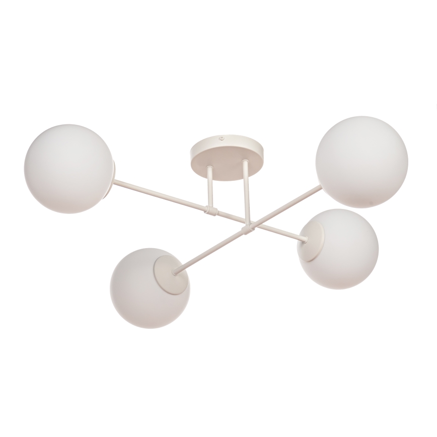 Plafonnier à montage en surface MOON 4xE27/15W/230V, crème