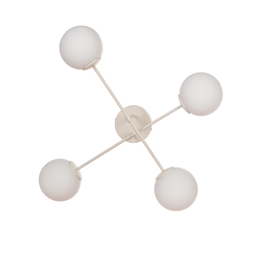 Plafonnier à montage en surface MOON 4xE27/15W/230V, crème