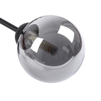 Plafonnier à montage en surface OBSIDIAN 4xG9/10W/230V noir/gris fumé