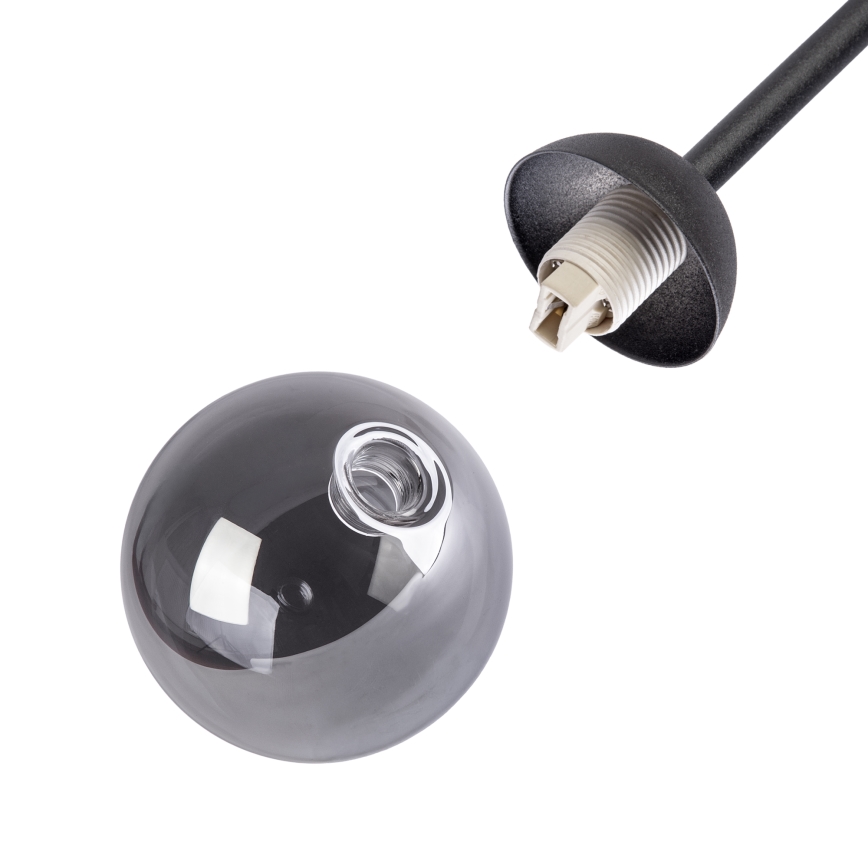 Plafonnier à montage en surface OBSIDIAN 4xG9/10W/230V noir/gris fumé
