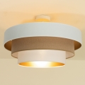 Plafonnier à montage en surface WENTA 1xE27/60W/230V Ø 50 cm blanc/marron