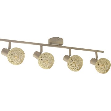Plafonnier à spots DEX 4xE14/10W/230V beige/crème