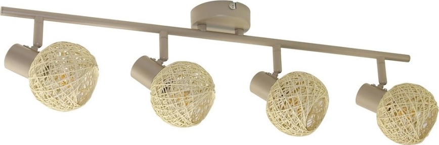 Plafonnier à spots DEX 4xE14/10W/230V beige/crème