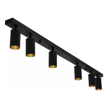 Plafonnier à spots FILO 6xGU10/30W/230V noir/doré