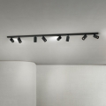 Plafonnier à spots SEAN 8x GU10/13W/230V, noir
