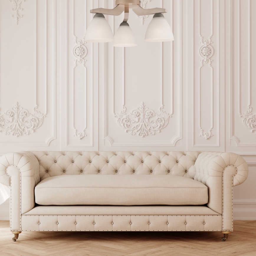 Plafonnier ADRIANO 3xE27/60W/230V en hêtre