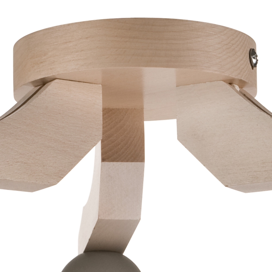 Plafonnier ADRIANO 3xE27/60W/230V en hêtre