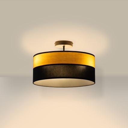 Plafonnier ALBA 3xE27/15W/230V Ø 40 cm noir/marron