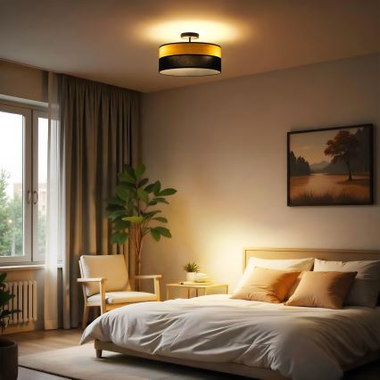 Plafonnier ALBA 3xE27/15W/230V Ø 40 cm noir/marron