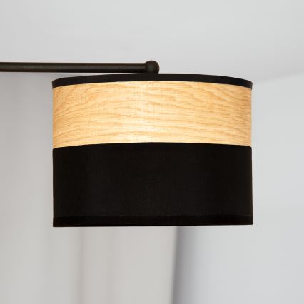 Plafonnier ALBA 3xE27/15W/230V Ø 66 cm noir/marron