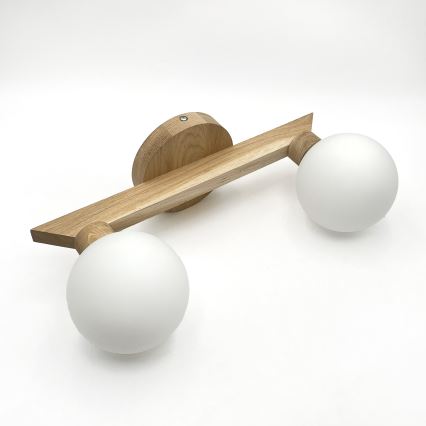 Plafonnier ANTONIO 2xG9/5W/230V chêne/blanc