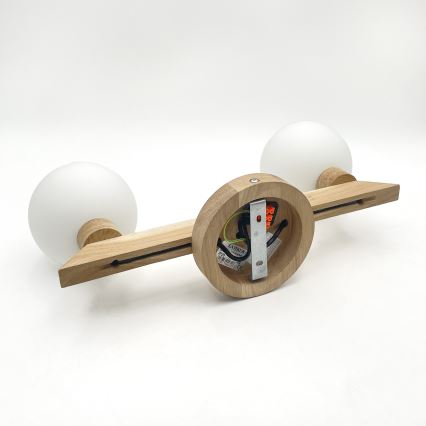 Plafonnier ANTONIO 2xG9/5W/230V chêne/blanc