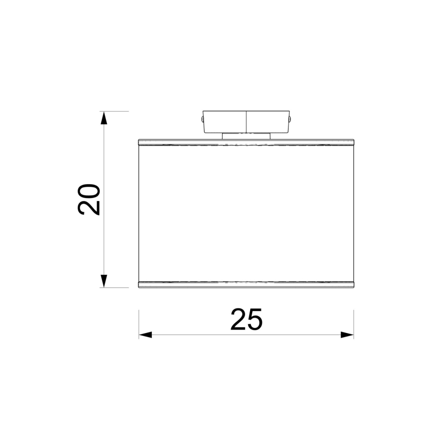 Plafonnier ARDEN 1xE27/15W/230V Ø 25 cm beige