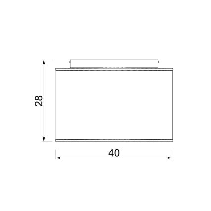 Plafonnier ARDEN 1xE27/15W/230V Ø 40 cm blanc
