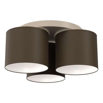 Plafonnier ARDEN 3xE27/15W/230V Ø 30 cm beige/marron