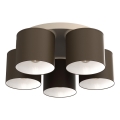 Plafonnier ARDEN 5xE27/15W/230V Ø 58 cm beige/marron
