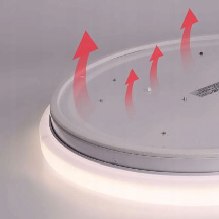 Plafonnier avec détecteur de mouvement et crépusculaire LED/24W/230V 4000K d. 32,5 cm blanc