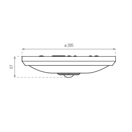 Plafonnier avec détecteur LED extérieur PIR LED/16W/230V IP54