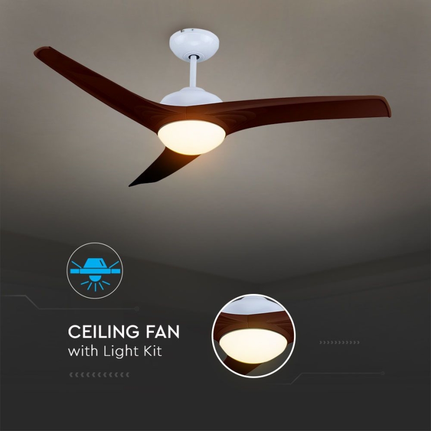 Plafonnier avec ventilateur LED/15W/230V 3000/4000/6400K + Télécommande