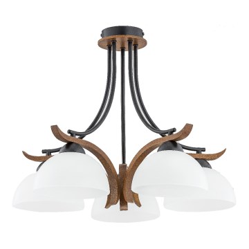 Plafonnier BAFIA 5xE27/15W/230V marron
