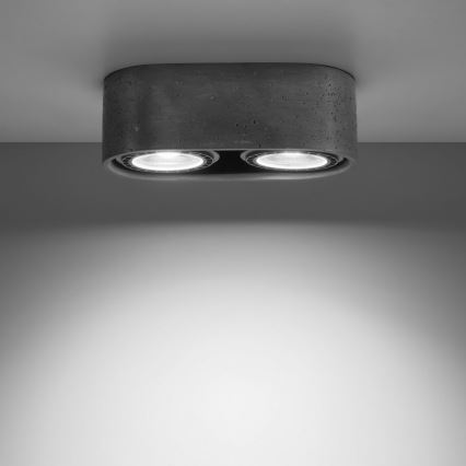Plafonnier BASIC AR111 2xGU10/40W/230V béton