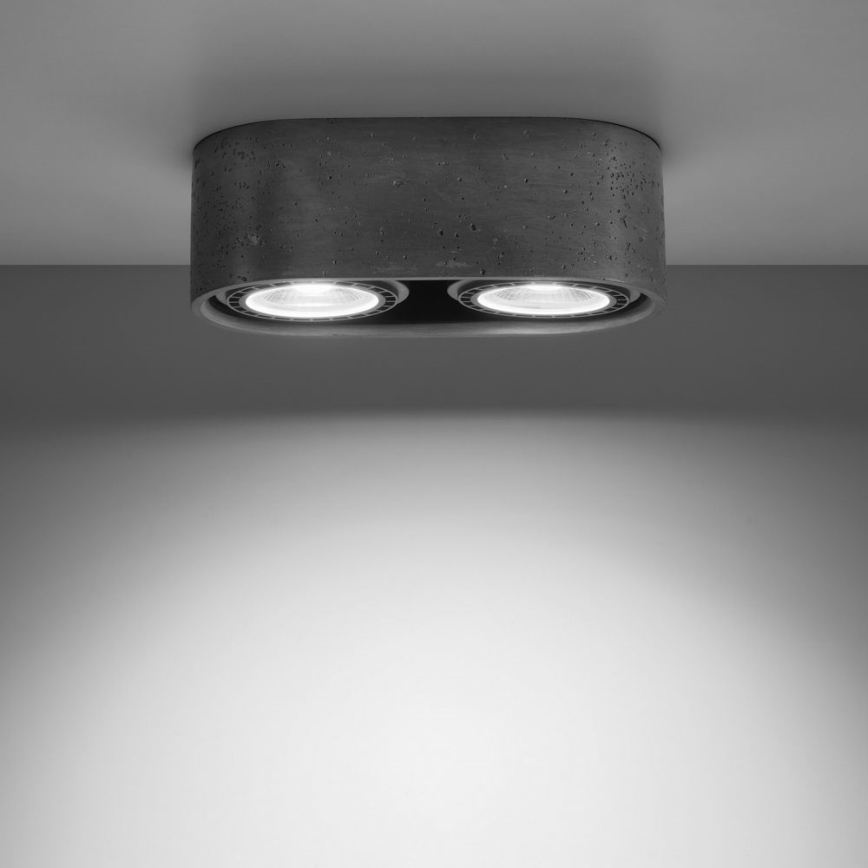 Plafonnier BASIC AR111 2xGU10/40W/230V béton