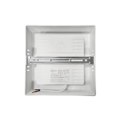 Plafonnier BLOCK LED/12W/230V 4000K 16,7x16,7 cm blanc