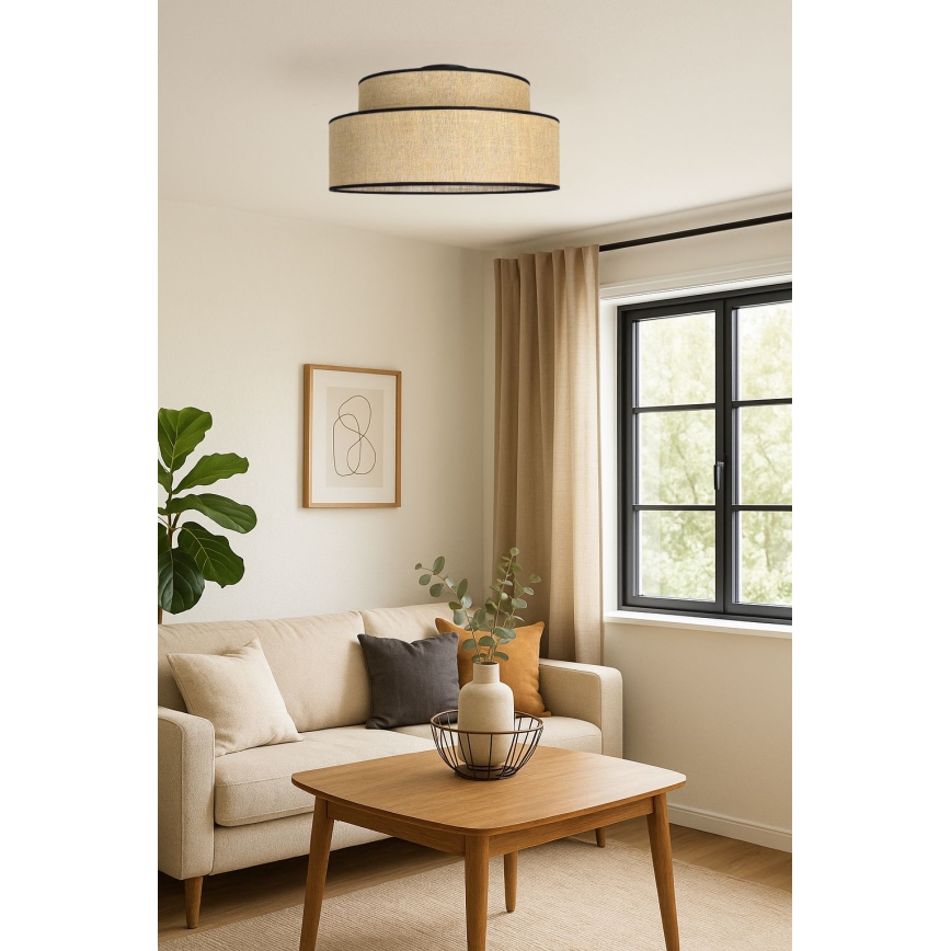 Plafonnier BOHO 1xE27/60W/230V beige