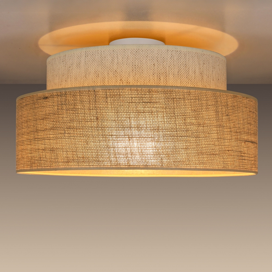 Plafonnier BOHO 1xE27/60W/230V blanc/beige