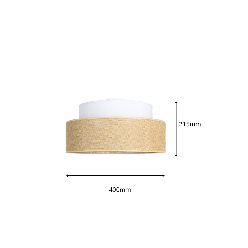 Plafonnier BOHO 1xE27/60W/230V blanc/beige