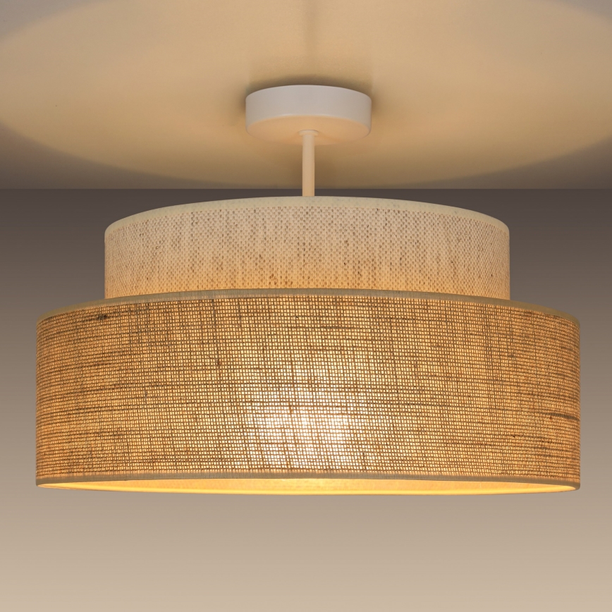 Plafonnier BOHO 1xE27/60W/230V blanc/beige