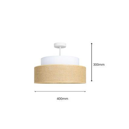 Plafonnier BOHO 1xE27/60W/230V blanc/beige