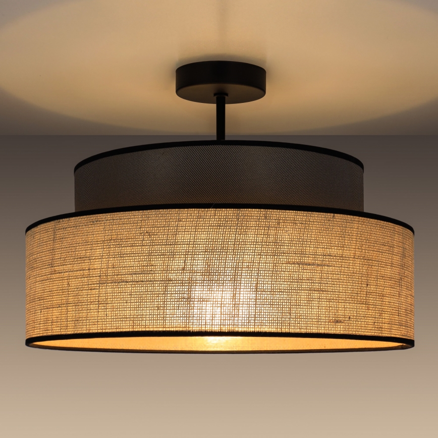 Plafonnier BOHO 1xE27/60W/230V marron/beige