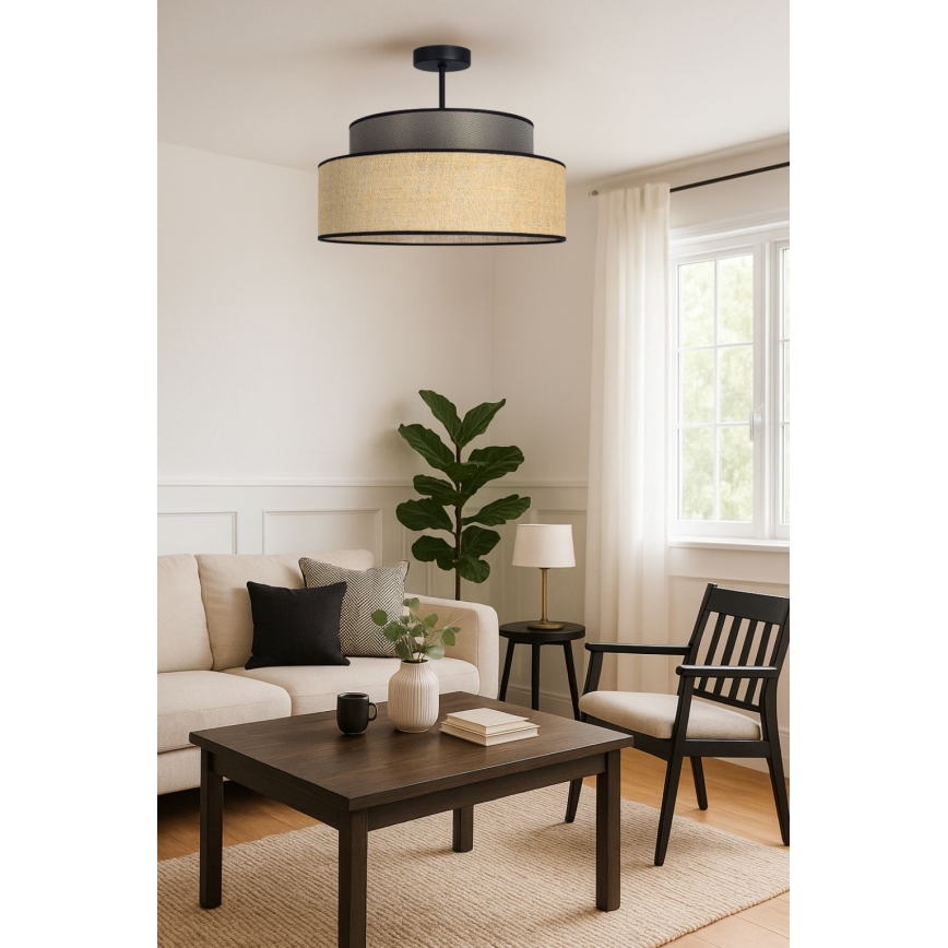 Plafonnier BOHO 1xE27/60W/230V marron/beige