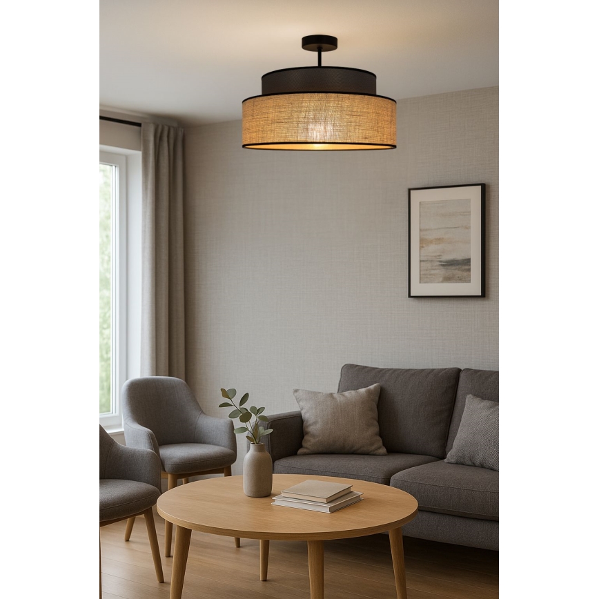 Plafonnier BOHO 1xE27/60W/230V marron/beige