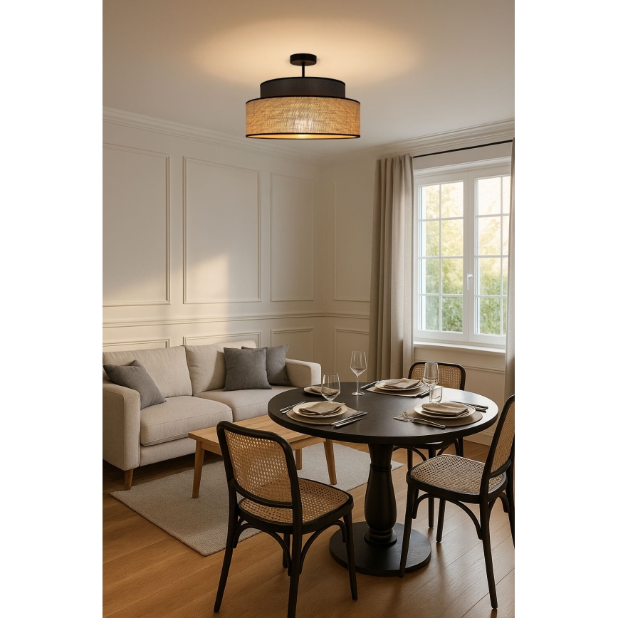 Plafonnier BOHO 1xE27/60W/230V marron/beige