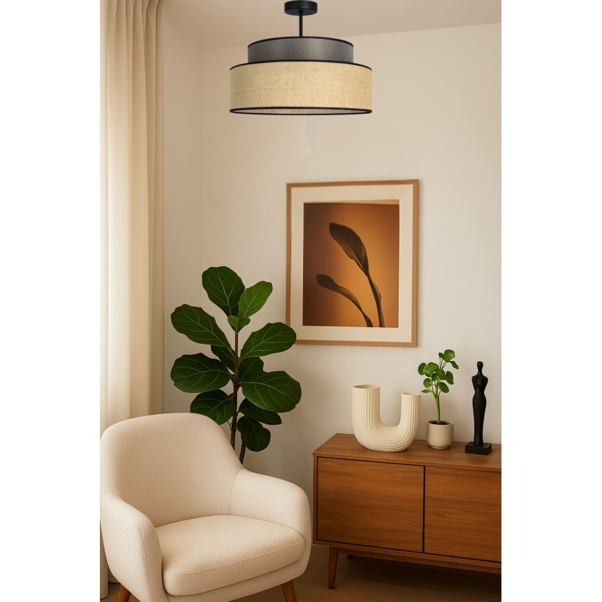 Plafonnier BOHO 1xE27/60W/230V marron/beige