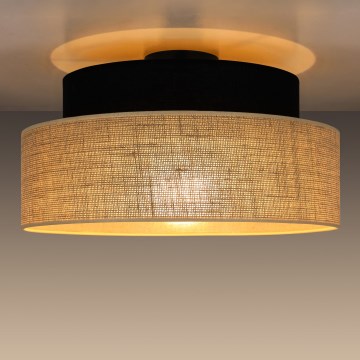 Plafonnier BOHO 1xE27/60W/230V noir/beige