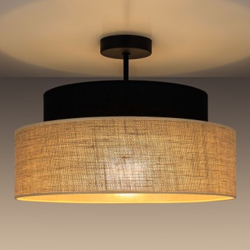 Plafonnier BOHO 1xE27/60W/230V noir/beige