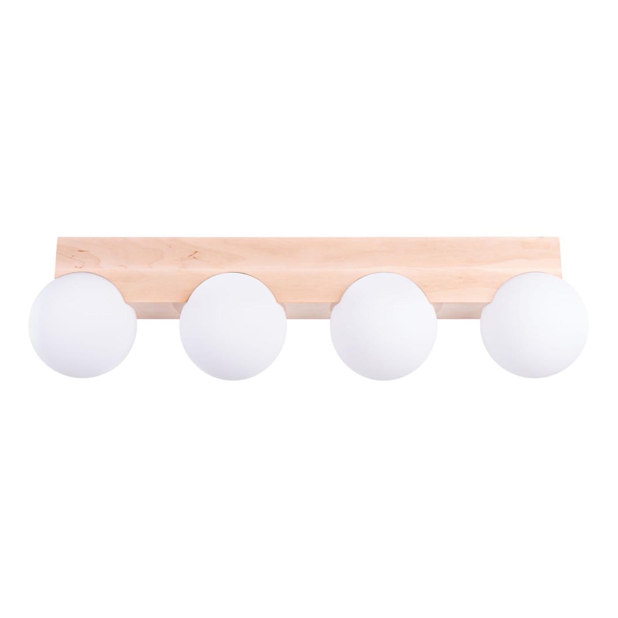 Plafonnier BULBO 4xG9/8W/230V hêtre/blanc