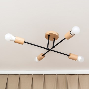 Plafonnier CAMBRIDGE 4xE27/15W/230V en pin