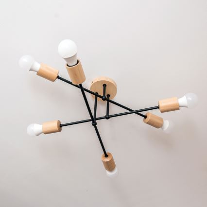 Plafonnier CAMBRIDGE 6xE27/15W/230V, en pin