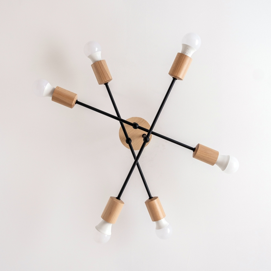 Plafonnier CAMBRIDGE 6xE27/15W/230V, en pin