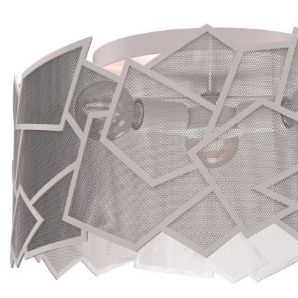 Plafonnier CAMO 3xE27/15W/230V Ø 49,5 cm beige