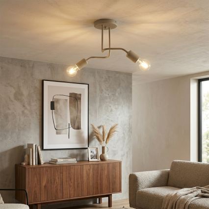 Plafonnier CHARLIE 2xE27/15W/230V beige
