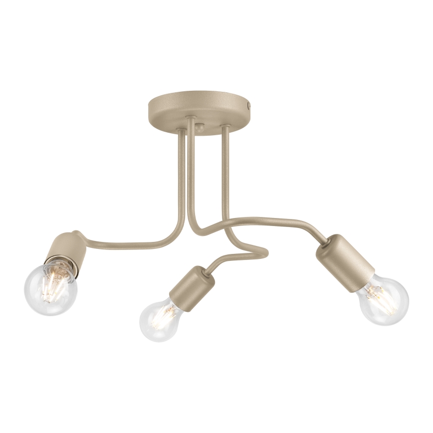 Plafonnier CHARLIE 3xE27/15W/230V beige